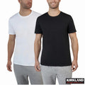 Kirkland Mens 6 Pack Crew Neck T Shirts Cotton Plain Tee Undershirt White Black
