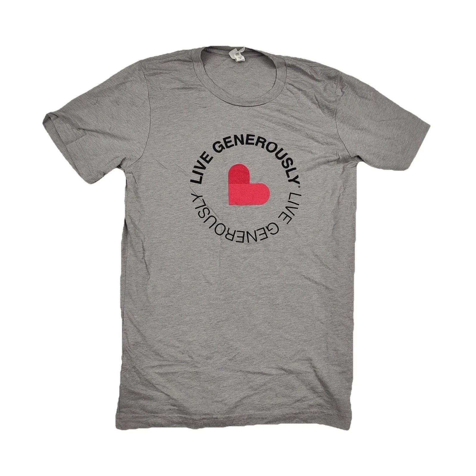 Bella + Canvas Shirt Mens Small Gray Live Generously Thrivent Graphic Tee