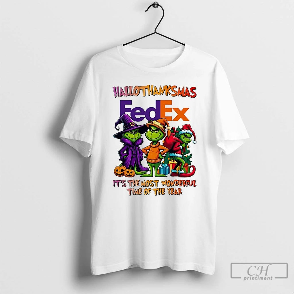 Classic Grinch X Fedex Its The Most Wonderful Time Of The Year 2025 Happy Hallothanksmas