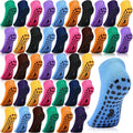 40 Pairs Non Slip Yoga Socks for Women Bulk Pilates with Grips Anti Skid Athl...