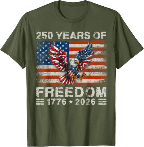250th American Anniversary Independence 250 Years of Freedom T-Shirt reprint sal