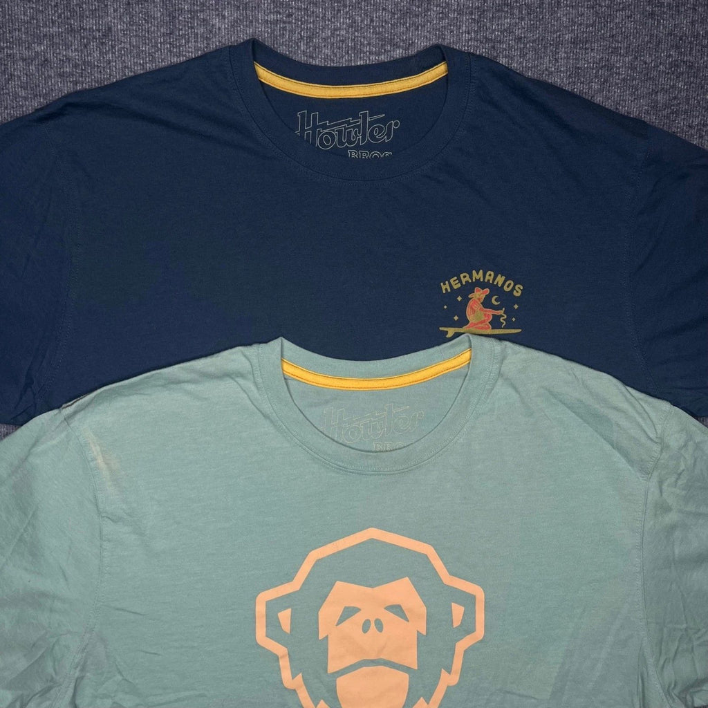 Howler Brothers Mens Hermanos De Howler Graphic T-Shirt Navy Blue XL