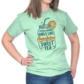 Southern Girls Like Sunshine and Sweet Tea Womens Graphic Crewneck T Shirt Tee