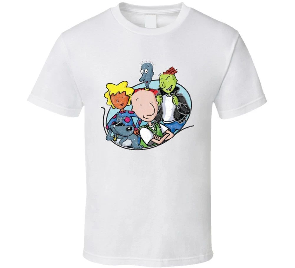 Doug Characters Retro Cartoon Kids Tv Show T Shirt