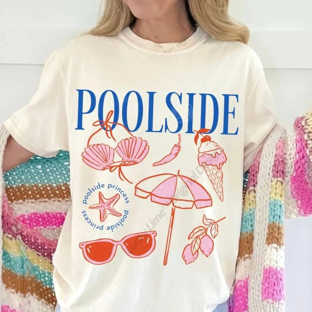 Poolside Princess Shirt, Retro Summer Shirt, Preppy Beach Shirt Trendy