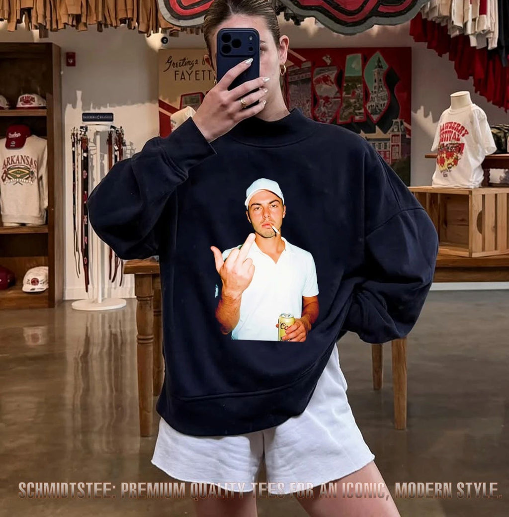 Ben Johns Pickleball middle finger beer and smoking shirt