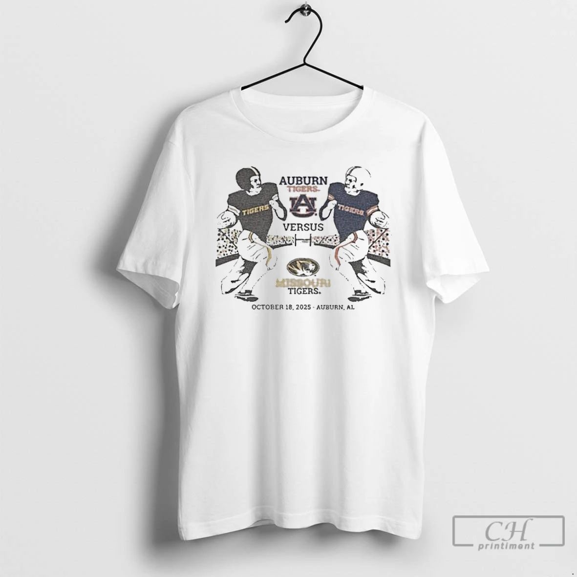 Classic Missouri Vs Auburn 2025 Gameday Matchup Helmet T Shirts