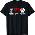 peace Love rescue dog lover in your life T-Shirt