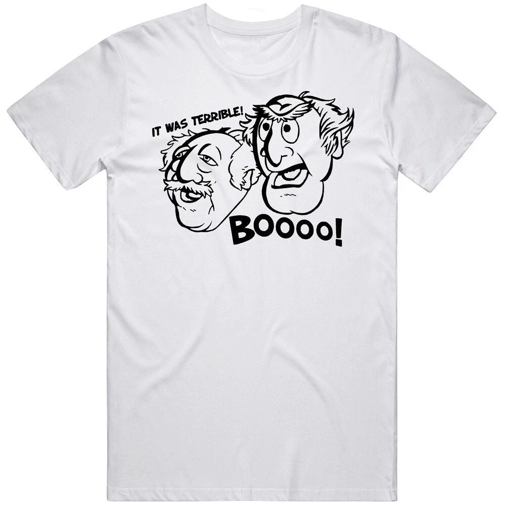 Statler And Waldorf Muppets Critics Funny  Retro Graphic Unisex Cotton White Cla