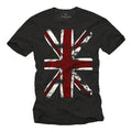 Union Jack Mens T-Shirt With England Flag - Mens Uk Punk Rock Music Shirt