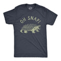 Mens Oh Snap T Shirt Funny Sarcastic Snapping Turtle Joke Tee for Guys