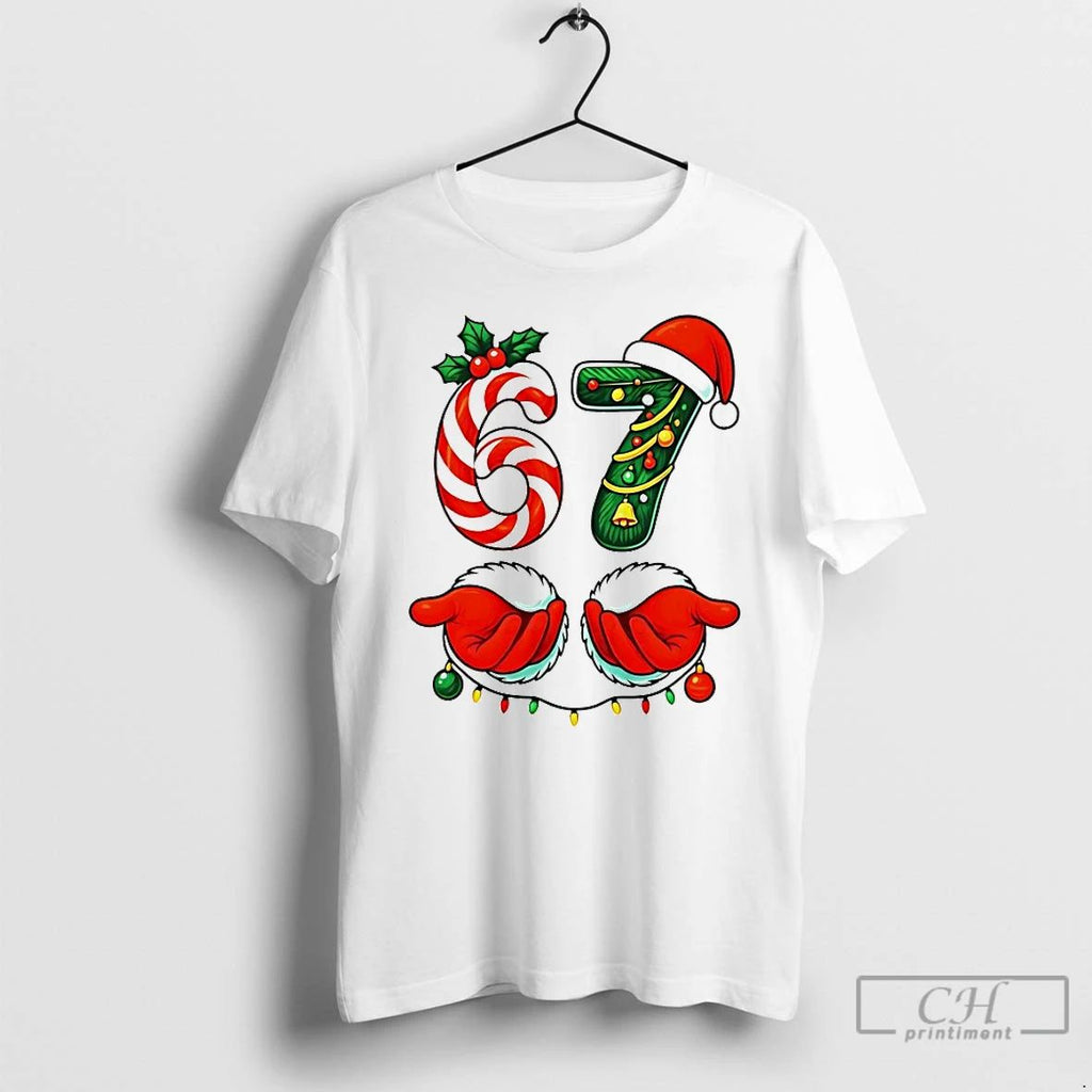 Premium Christmas 6 7 Meme Festive Gen Alpha Slang T Shirts