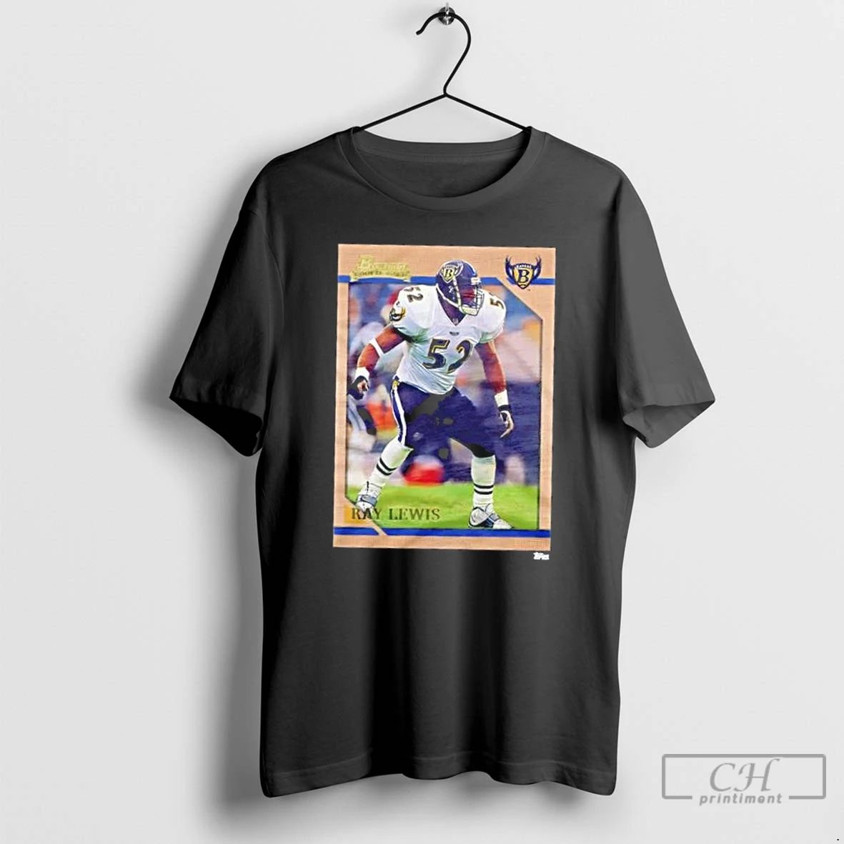 Classic 2001 Bowman Ray Lewis Baltimore Ravens Football T Shirts
