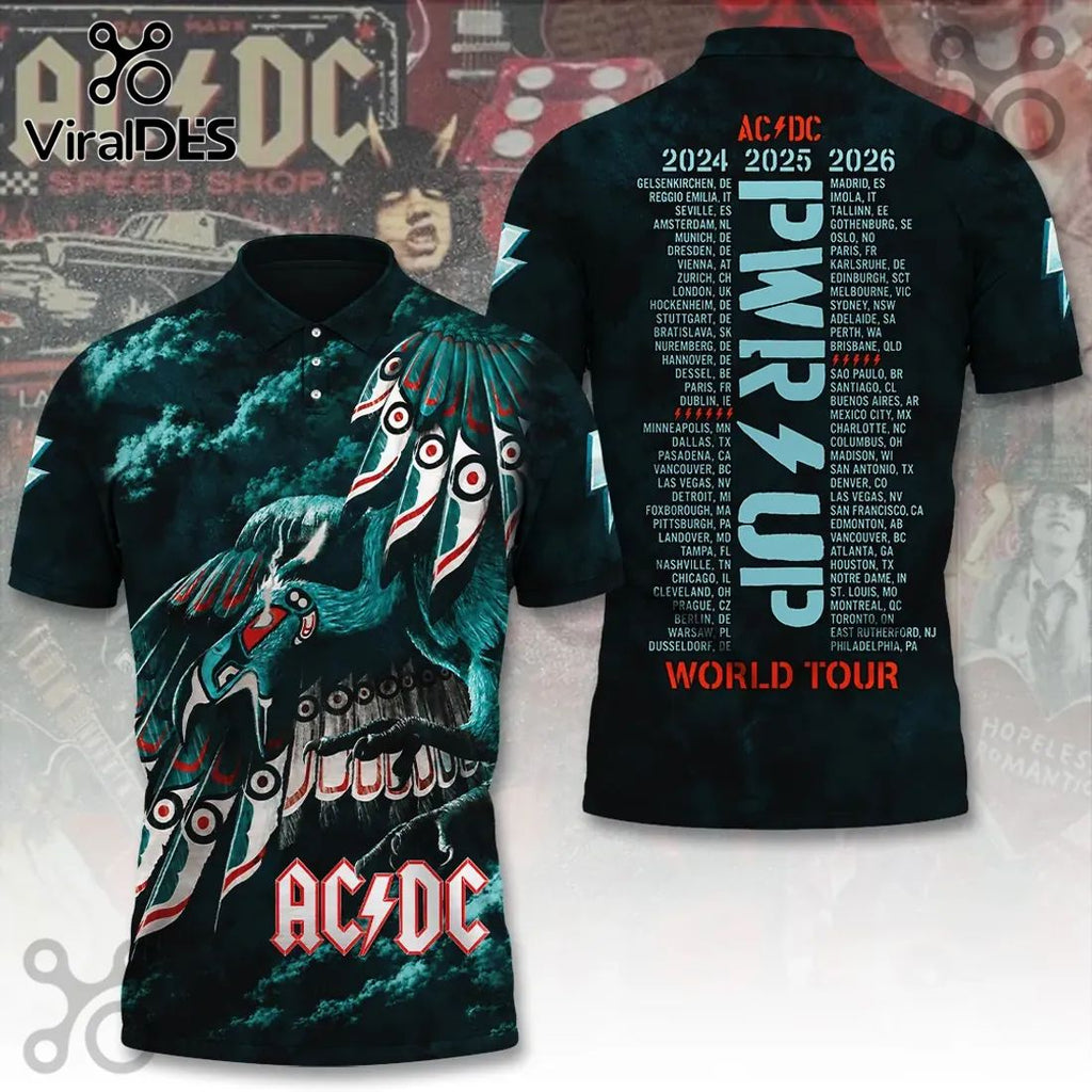 AC/DC Power Up World Tour 2024-2026 Polo Shirt