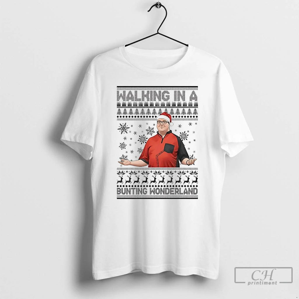 Classic Stephen Bunting Walking In A Bunting Wonderland Christmas T Shirts