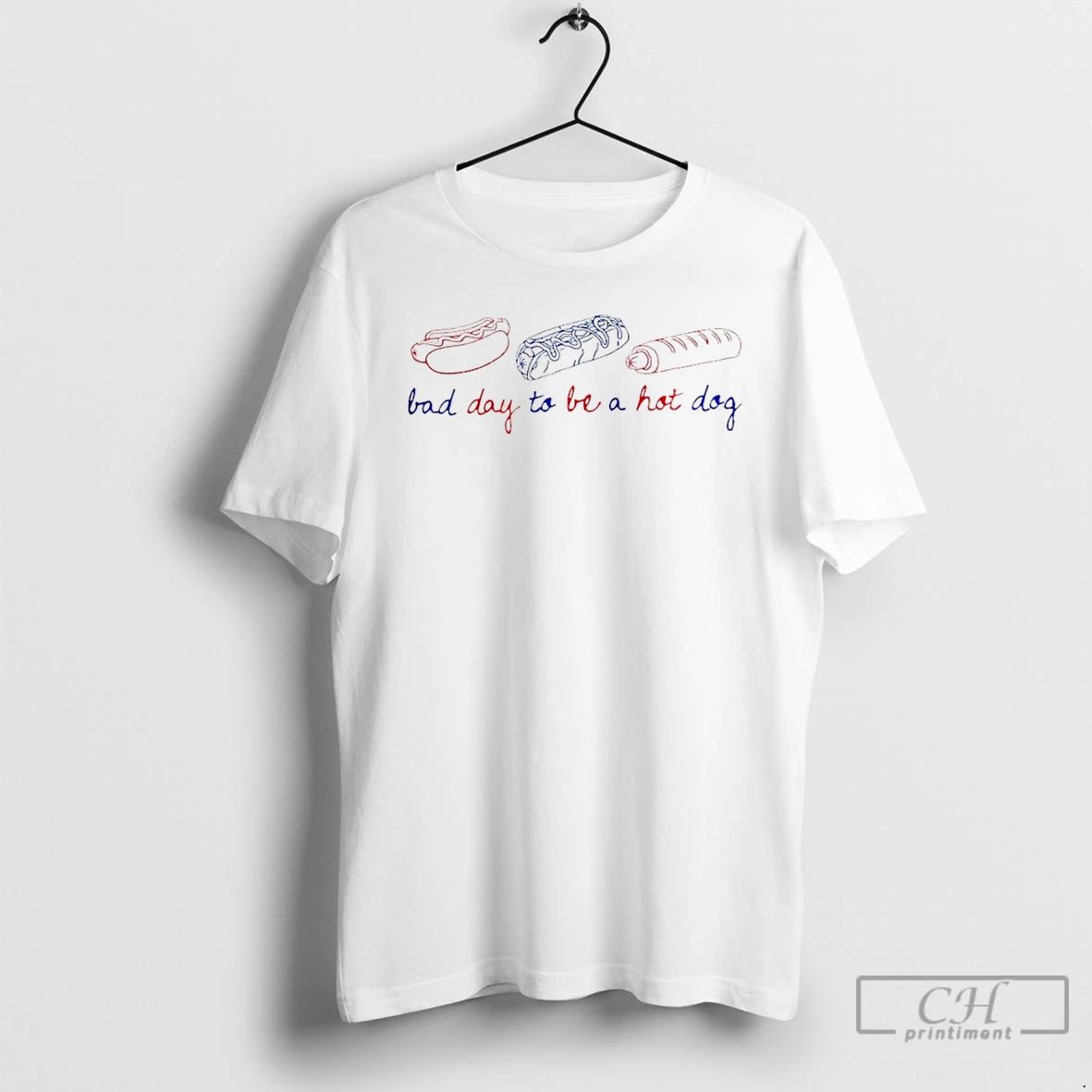 Premium Patriotic American Flag Bad Day To Be A Hot Dog