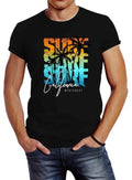Men's Summer Surf California Palm Trees Slim Fit Neverless® T-Shirt