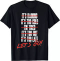 Fun Let's Go Exercise No Excuse Workout Motivational Fitness T-Shirt Black