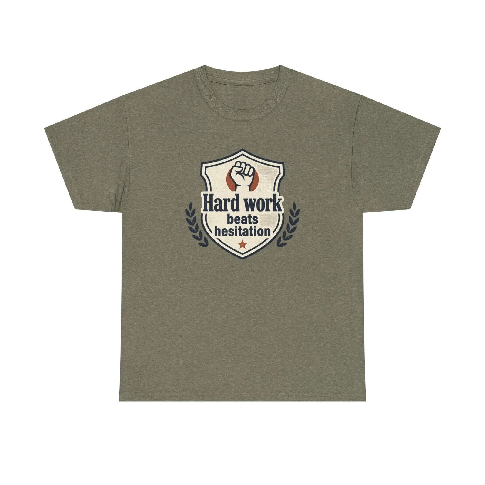 Hard Work Beats Hesitation T-Shirt | Motivational Fitness Tee