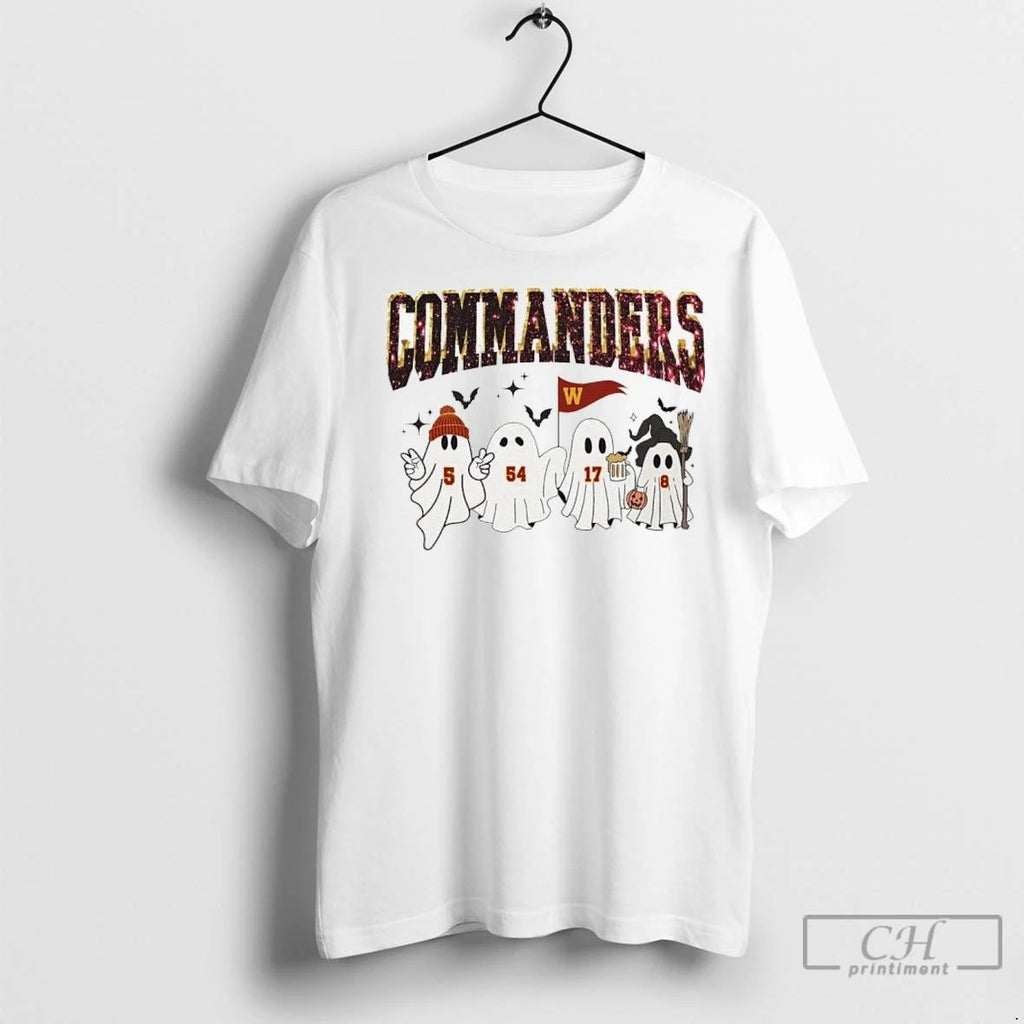 Premium Ghost Halloween Washington Commanders Players Jersey Numbers 5 54 17 8