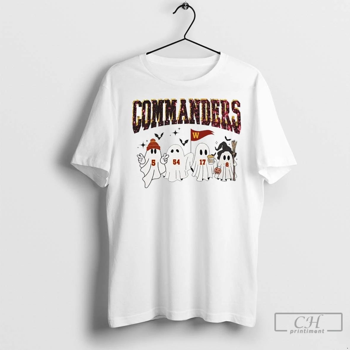 Premium Ghost Halloween Washington Commanders Players Jersey Numbers 5 54 17 8