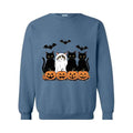 Halloween Cat Sweatshirt, Cute Ghost Sweat, Happy Halloween Tee, Retro Spooky Se