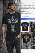 Skull Graphic Tee – Vintage Rock Style Streetwear