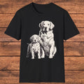 Golden Retriever Dog T-Shirt, Cute Dog Lover Shirt, Puppy and Adult Golden