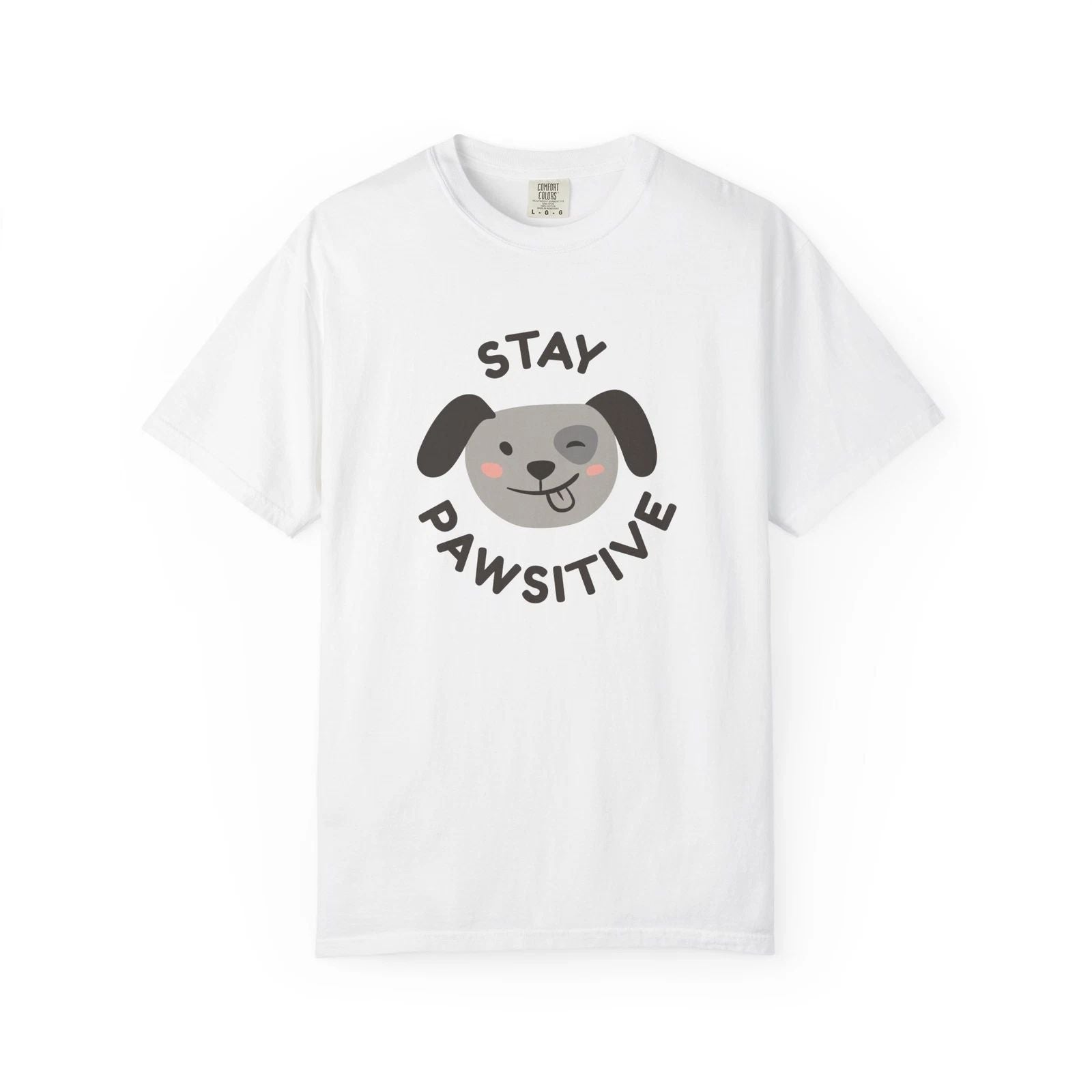 Cute Dog-Themed Unisex T-Shirt - Stay Pawsitive Design, Pet Lovers Gift, [...]