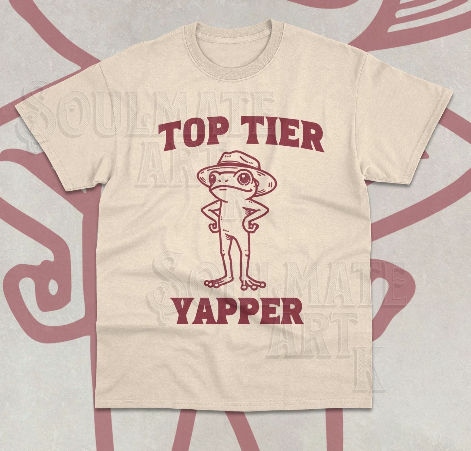 Top Tier Yapper T-Shirt Funny Meme Frog Cute Minimalistic Trendy Unisex Shirt