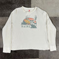 J Crew Broken In Mens Long Sleeve Thermal T Shirt Deer Maine XL Waffle Knit