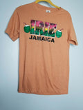 Retro Mens Small Irie Jamaica T Shirt Travel Vacation Souvenir Orange