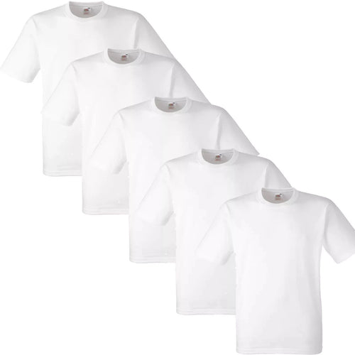 1 5 10 20 PACK MENS FRUIT OF THE LOOM WHITE COTTON T-SHIRT TSHIRT TEE S -5XL LOT