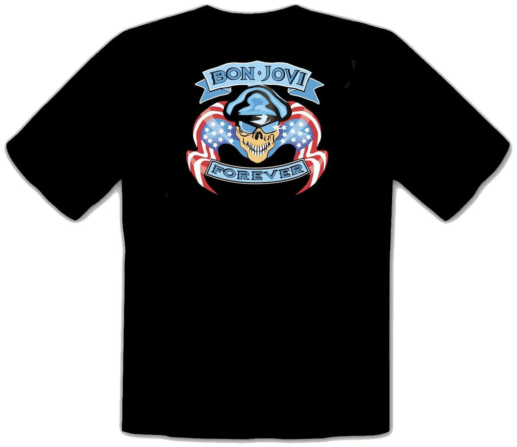 Bon Jovi Forever Rock Music Logo BLACK T-Shirt - 550