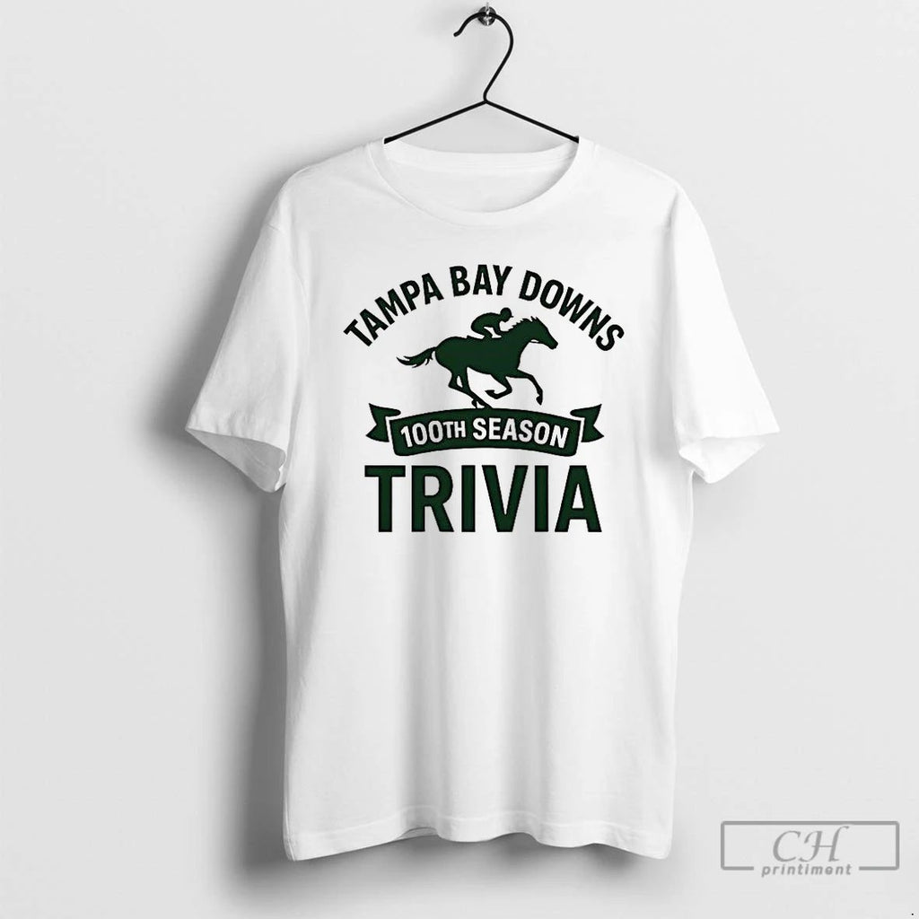 Premium Tampa Bay Downs 100th Season Trivia 2025 Logo T Shirts