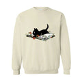 Cute Book Cat Sweatshirt, Floral Cat Bookish Sweatshirt, Gift For Cat Lovers, Ca