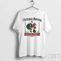 Classic Christmas Morning Holiday Spirit Label Santa Claus T Shirts
