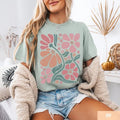Boho Floral Retro Comfort Tee Shirt Aesthetic Style Vintage Gift