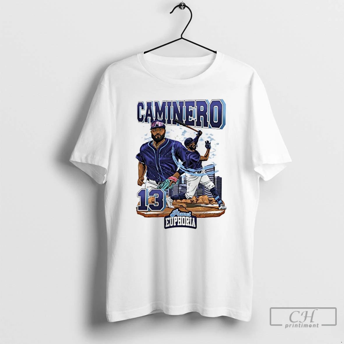 Classic Tampa Bay Rays Junior Caminero 13 Collage Swing Skykine Comic