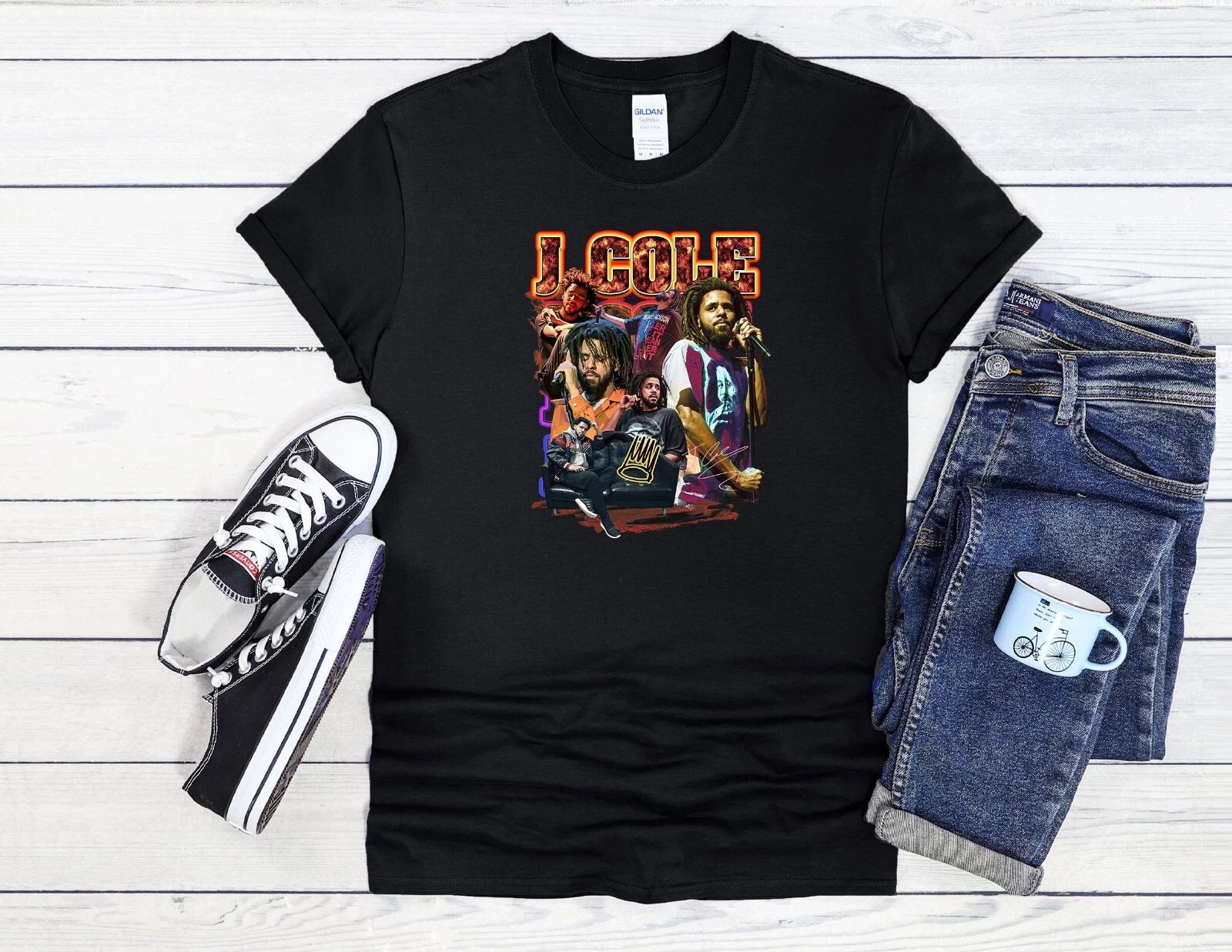 J. Cole T-Shirt Concert Collage Cool Men Women Unisex Shirt Hoodie Baseball 4283