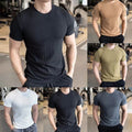Streetwear Slim Fit Men's Jacquard Short Sleeve T-Shirts for Everyday Use