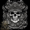 A Fantasy Pirate Skull Mens Light Cotton T-Shirt