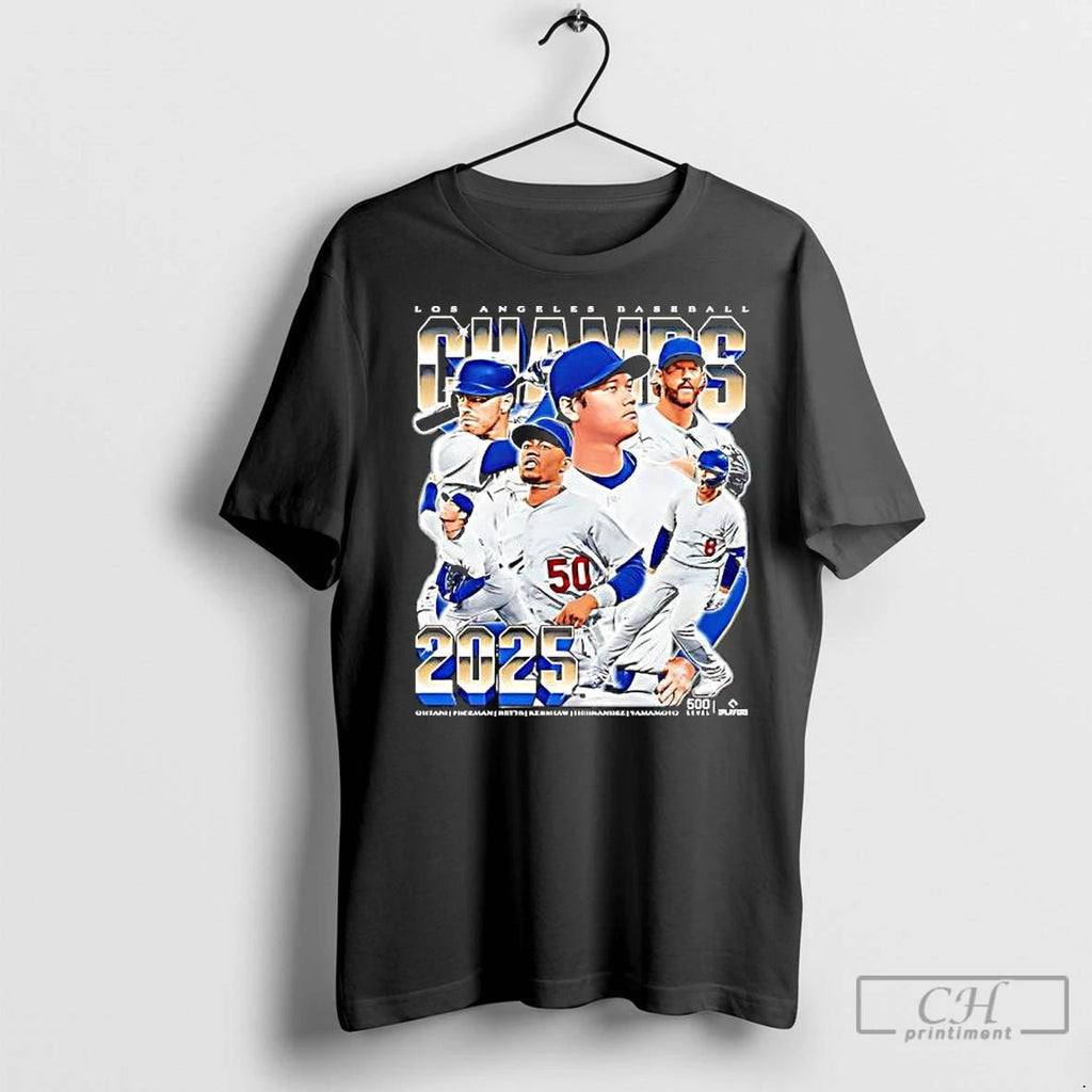 Premium Los Angeles D Baseball 2025 Champs Vintage