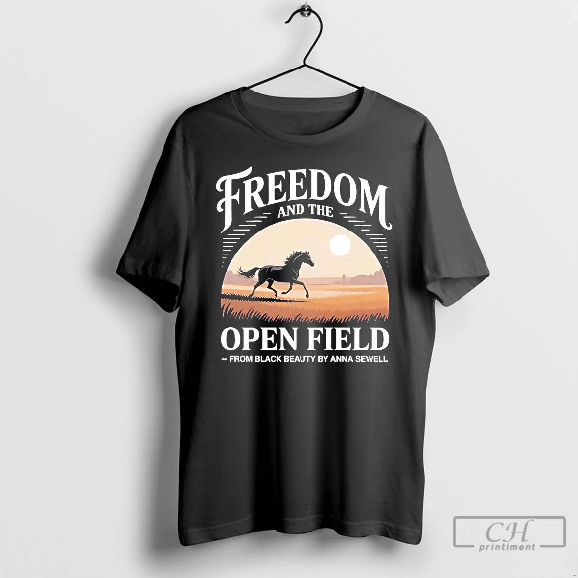 Classic Freedom And The Open Field From Black Beauty By Anna Sewell T Shirts