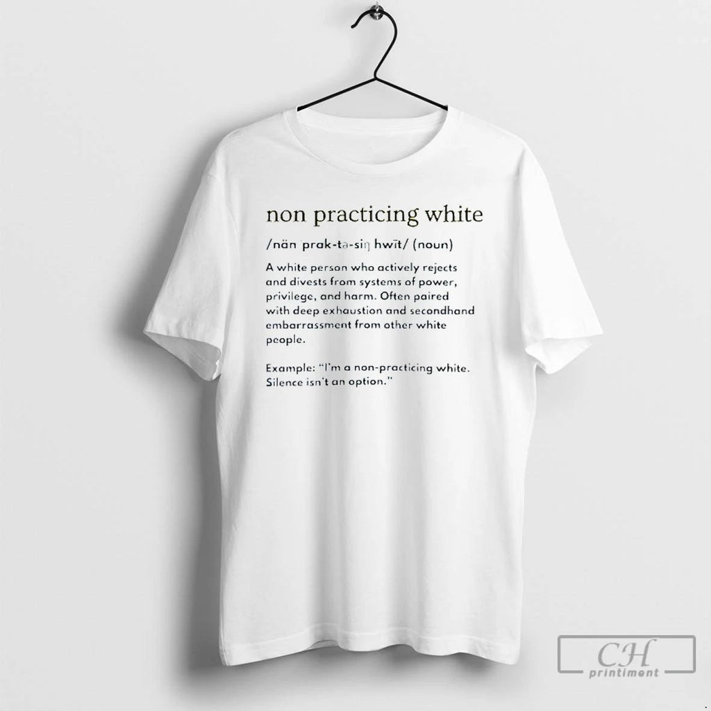 Classic Non Practicing White Definition Noun Mens White Tee T Shirts