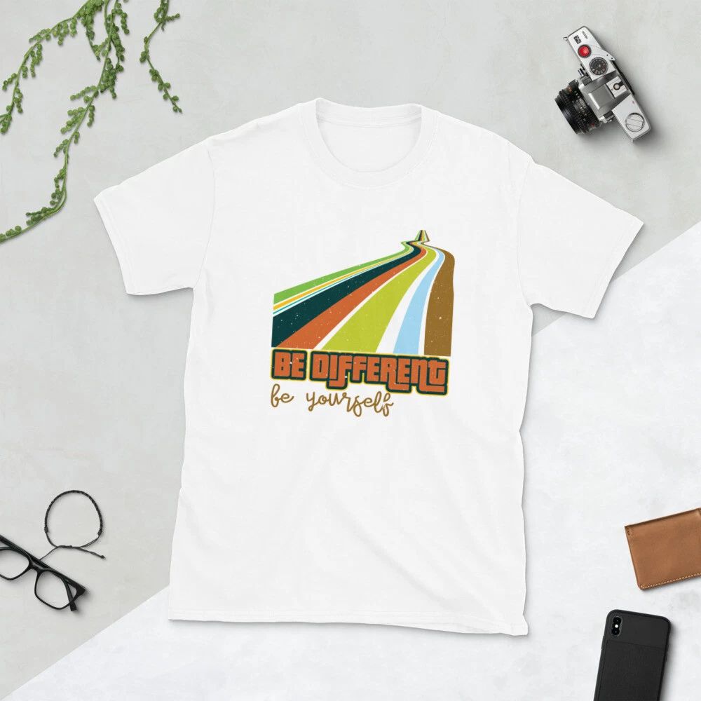 Be different be yourself, motivational quote, Short-Sleeve Unisex T-Shirt