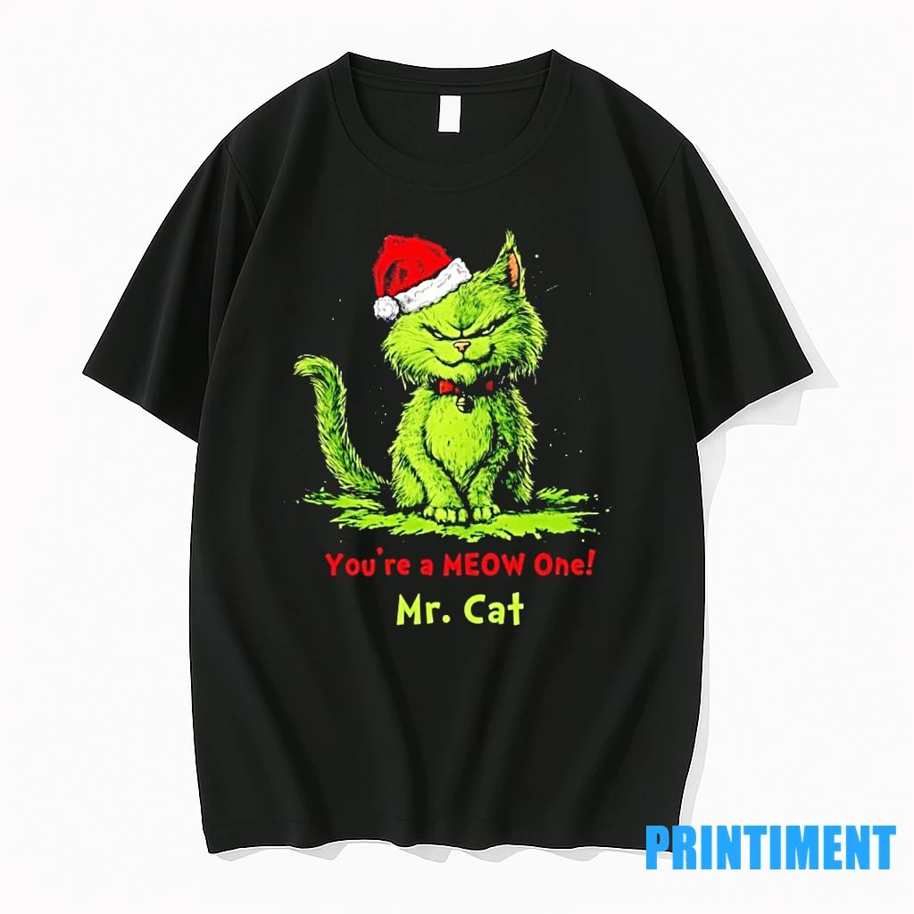 Grinch Cat Youre A Meow One Mr Cat Christmas Tshirts Sweater