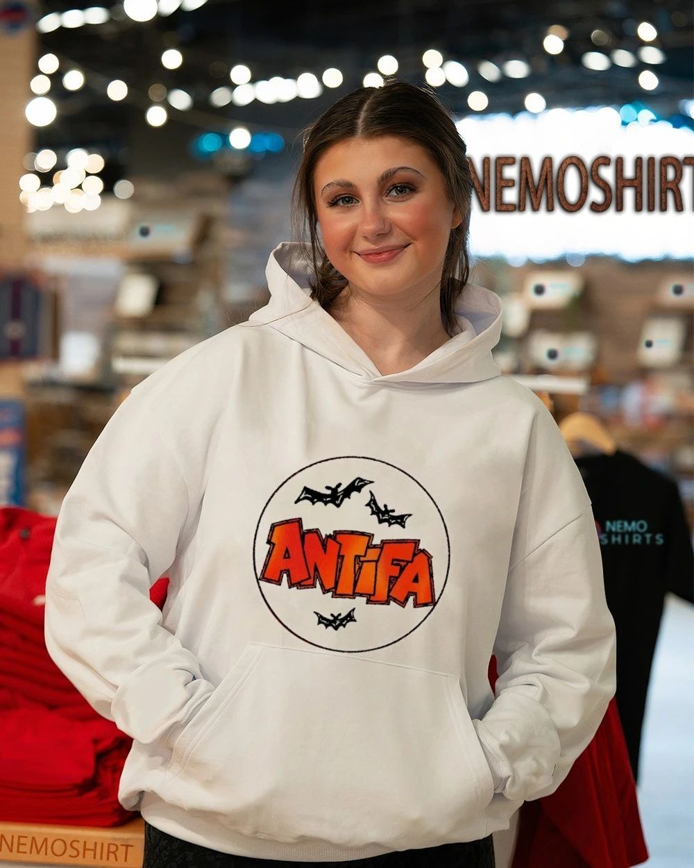 Antifa Spooky Halloween Bat Bats Political shirt