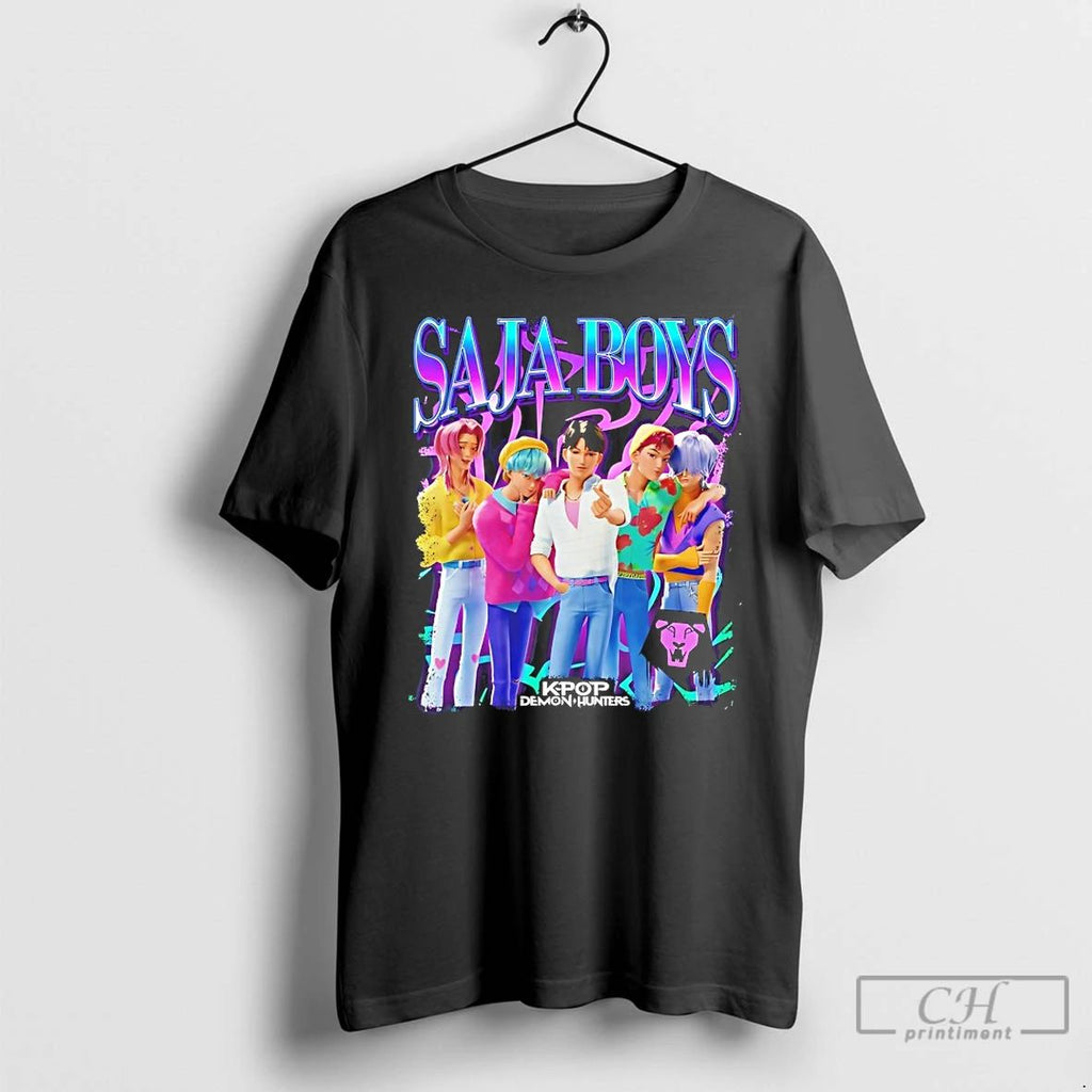 Classic Kpop Demon Hunters Saja Boys Bootleg T Shirts