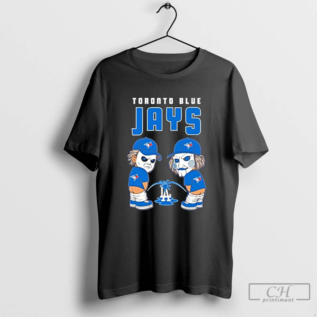 Classic Toronto Blue Jays Peeing Los Angeles Dodgers T Shirts